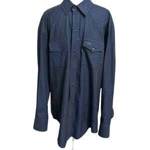 Reatta Ww | Western Blue Hue Casual Black Pearl Snap Shirt Country Cowboy